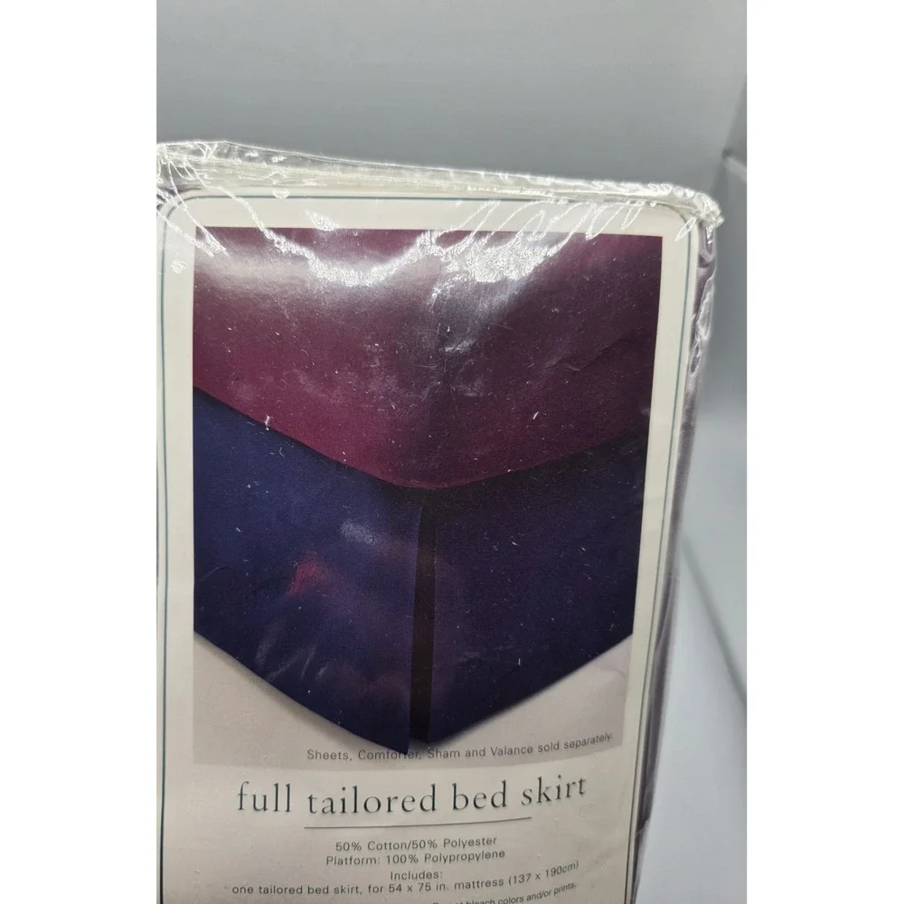 Vintage Sears Colormate Full Bed Skirt Plum Purple 14
